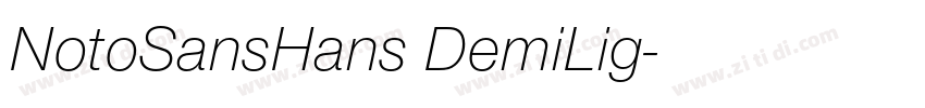 NotoSansHans DemiLig字体转换